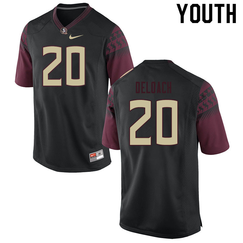 Youth #20 Kalen Deloach Florida State Seminoles College Football Jerseys Sale-Black